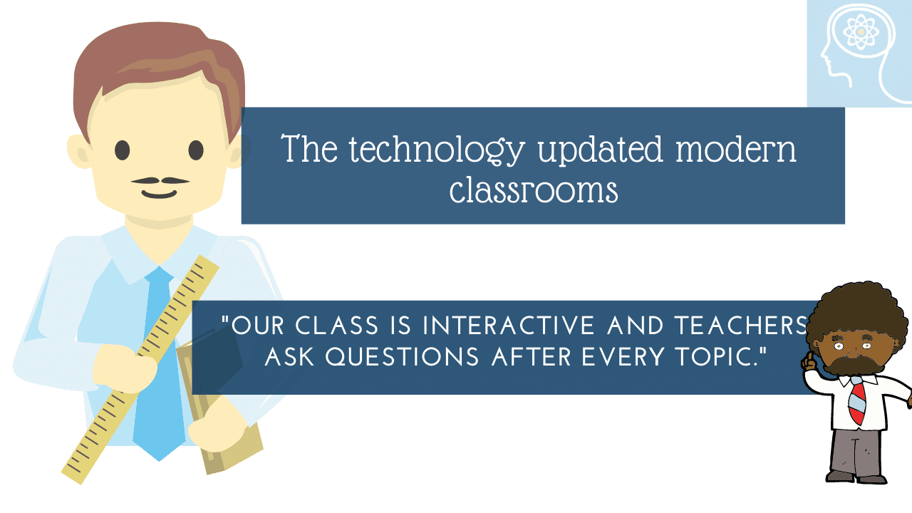 Technology updated modern classroom in COEPians Academy